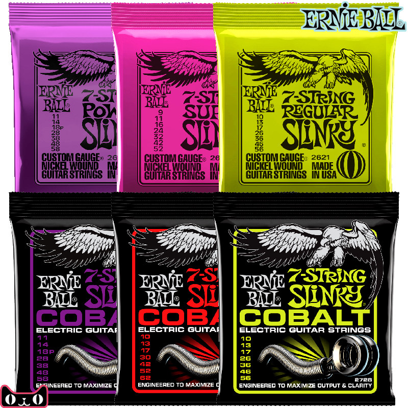Ernie Ball Nickel Plated 2621 Electric Guitar 2623 Coated 2625 Strings 7 strings 8 Strings EB 7 strings 8 Strings