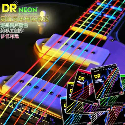 USA DR NEON NEON Glow Electric Guitar string set 009 010 Blue green Orange Pink yellow white color