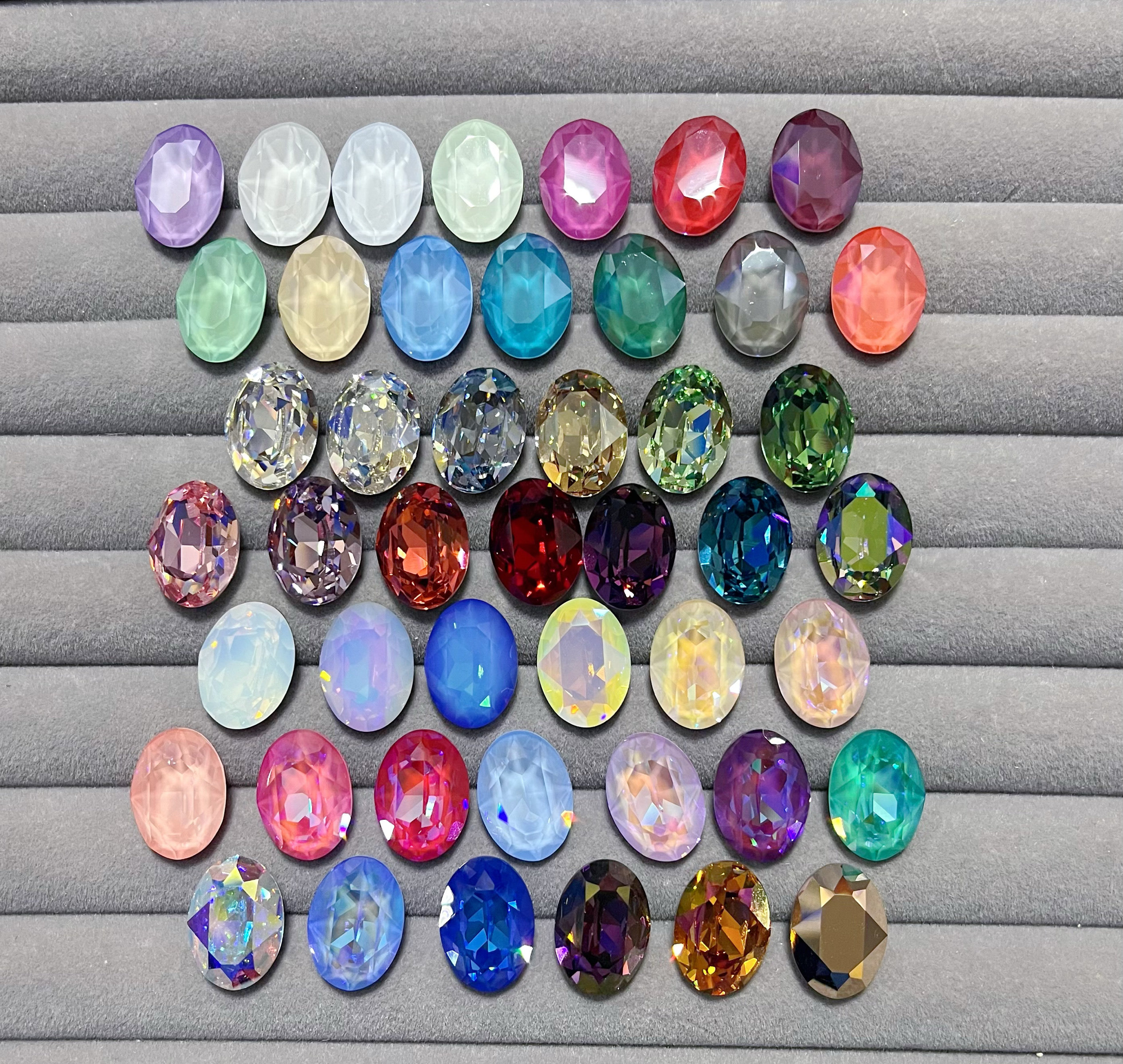 （コレクション1：オーバル 18*13mm）4120 ピジョンエッグ スワロフスキークリスタル ポインテッドベース ネイルアート ジュエリー ハンドバッグ ラインストーン DIY