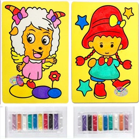 Yiwu Новая детская игрушка оптовая творческая головоломка песочная живопись акварельная живопись.