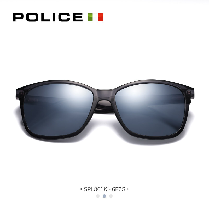 POLICE glasses fashion full frame retro polarized sunglasses men's fashion personality sunglasses women SPL861K