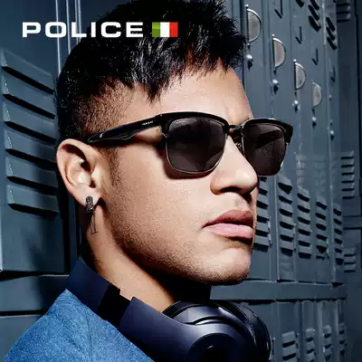 Italian POLICE glasses trendy stars with sunglasses men driving half frame sunglasses SPL354K