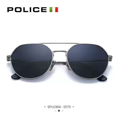 Italian POLICE glasses driving sunglasses women flat glasses round frame glasses sunglasses men's SPL636N