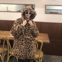 BAO WEN Temperament Fur Coat Female Winter 100 Hitch Rabbit plush fur fur coat Han version young with loose fashion thick