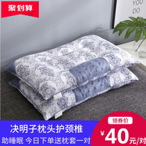 Cassia pillow double cervical spine protection to help sleep pillow core a pair of household with pillowcase hard not to collapse and not to deform