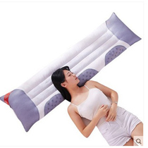 Double pillow long pillow 1 5 meters long one-piece couple 1 8m bed Adult cassia pillow core 1 2 free pillowcase