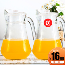 Household glass kettle large capacity cold kettle duck-billed pot hot glass kettle for restaurant juice drink beer