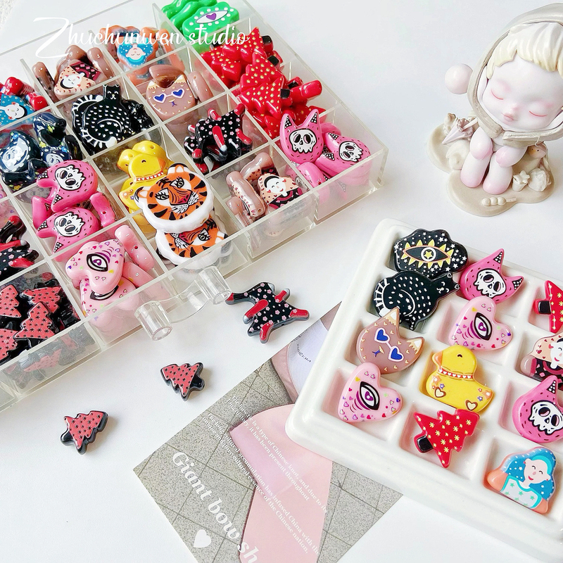 Acrylic Animal Fun Tiger Eyes Cat Duck DIY Handmade Jewelry Materials Bracelet Accessories