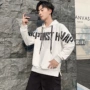 Xu hướng áo len nam trùm đầu 2018 mùa thu mới in quần áo dài tay đẹp trai - Áo len áo hoodie đôi