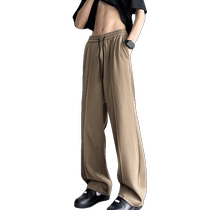 Heavy Industry Elastic Waist Casual Suit Pants Mens 2024 Summer Straight Loose Wei Lai Drape Quick-drying Trendy Suit Pants