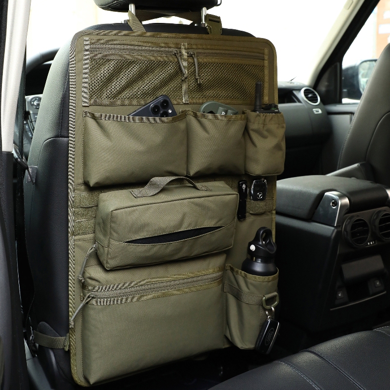New Outdoor Camouflage Tactical Multi-Purpose Pull-Out Car Seat Back Storage Hanging Bag Camping Wall Hanging Storage Bag