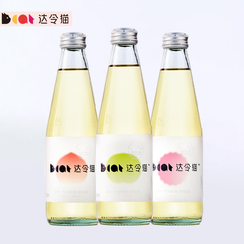 拍2达令猫果酒气泡4度290ml