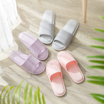  Japanese-style summer couple bathroom slippers female summer 2019 new non-slip bath men and women home household indoor drag