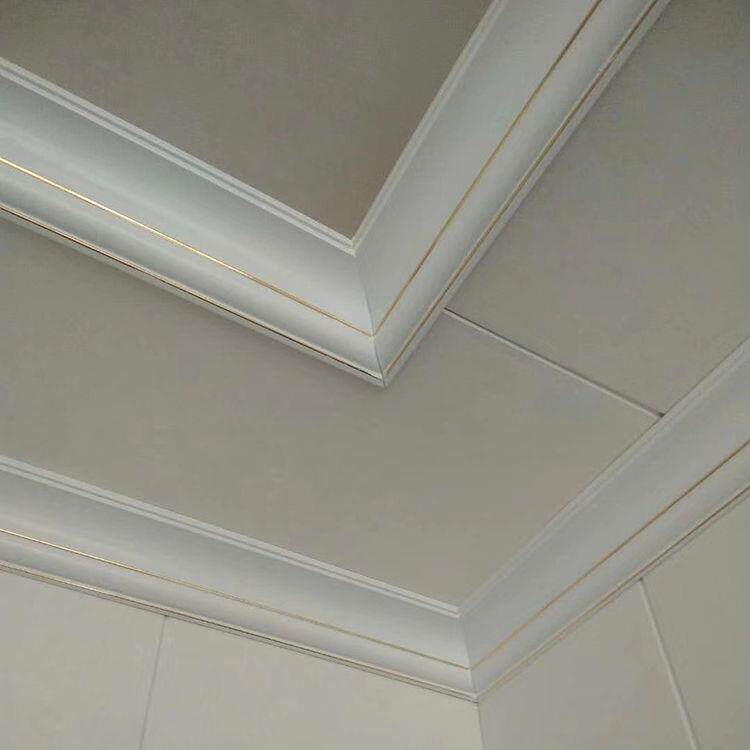 Bamboo Wood Fiber European-style Top Corner Line Smallpox Top Corner Line Decorative Line Wood Plastic Suspended Ceiling Clitoral Wire PVC Shed Corner Line