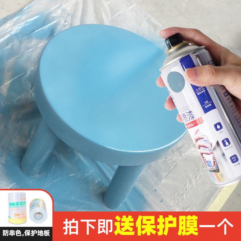 Paint spray paint cans Home Wood lacquered Old furniture Furniture Renovated color lacquered hand-painted white lacquered white Home Self-brushed