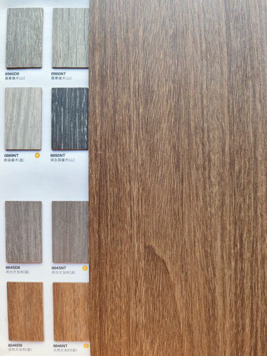 Art Accessories 8846NT Natural Eugali Fumei Home Accessories Natural Wood Leather Surface Accessories Fireproof Plate Decorated panels