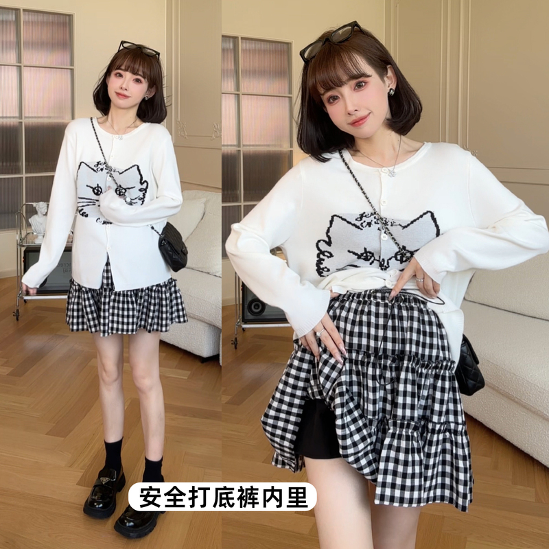 Cat-Themed [Modern Meow Series] Nana's Maternity Wear for Spring and Summer, New Tops and Skirt-Pants Set