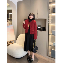 (Nanyang Daughter) Nana’s maternity wear during pregnancy spring and autumn temperament jacket small fragrant dress suit