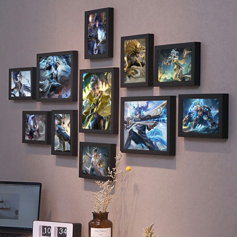 King of Glory Wall Hanging Game-Themed Poster Photo Frame Wall Decoration E-Sports Room Decoration Painting Milk Tea Shop Restaurant Mural
