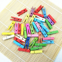 Mini-note message wooden clip*Decorate photo wooden clip*Wooden cartoon color clamp 25 packs
