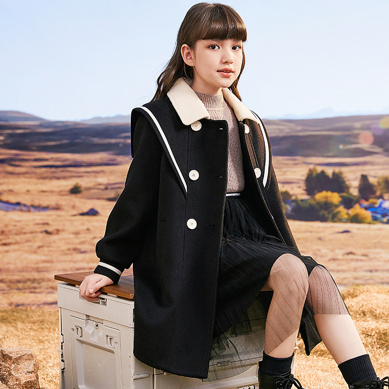 Girl child Son Coat 2022 New Winter Childlike Fur Coats Big Boy Medium Long Version Clip Cotton Boy Clothing Autumn Winter