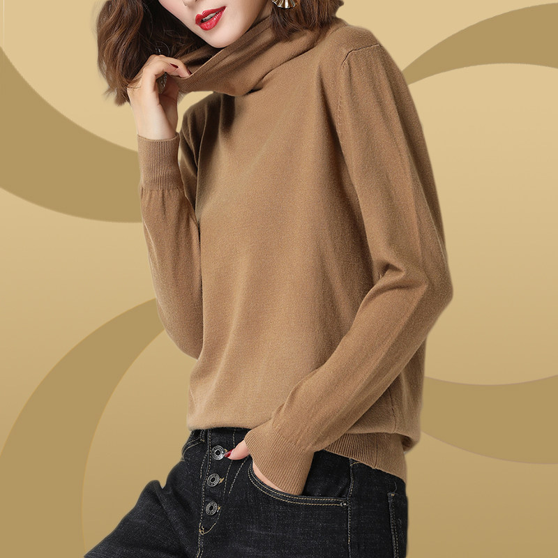 Fat mm large size dress in women's clothing winter clothing with 200 catty loose and fat sister autumn and winter high collar and undershirt female blouse