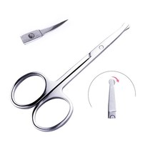 Round head stainless steel nose hair scissors Manual nostrils shaving small scissors for women and men to remove shaving shaving ear hair trimmer