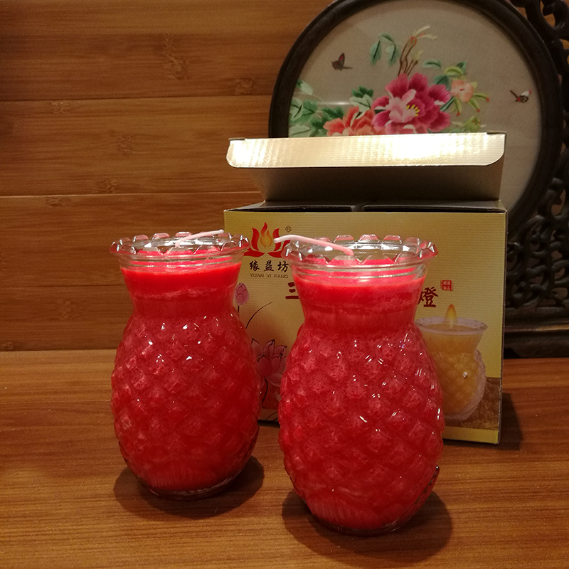 3 days Wan Li for Buddha Buddha Butter Butter Guangdong Guangdong Butter Butter Cup Manufacturer Pineapple - shaped smoke - free Candle Family Workshop