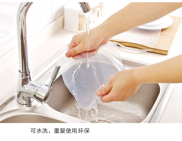 Nhà bếp cung cấp cửa hàng bách hóa tái sử dụng lò vi sóng silicone trong suốt bọc nhựa bọc - Đồ bảo quản hộp cơm nhựa