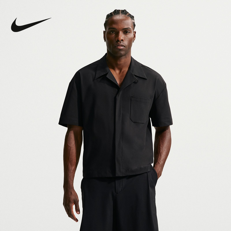 Nike Nike 24.7 Series Unbounded Elastic Men's Short-Sleeved Shirt Loose Breathable Button-Up Top If2735-010 Nike Nike 24.7 Series Unbounded Elastic Men's Short-Sleeved Shirt Loose Breathable Button-Up Top If2735-010