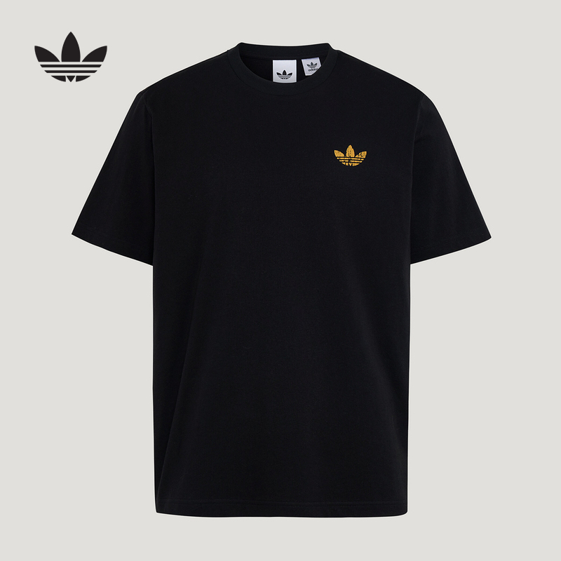 Adidas Adidas Clover 2026 Summer Men's Pure Cotton Comfortable Casual Sports Short-Sleeved T-Shirt Le7353