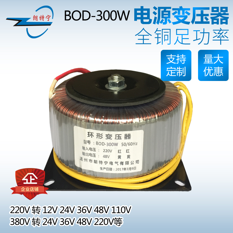 BOD-300W VA ring cow 380V220V conversion 12V24V36V48V110V ring transformer customized