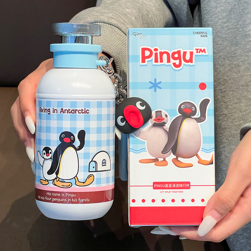 Pingu Penguin Thermos Cup for Girls 2026 New Model Water Bottle High-Value Birthday Gift for Students Going to School Pingu Penguin Thermos Cup for Girls 2026 New Model Water Bottle High-Value Birthday Gift for Students Going to School