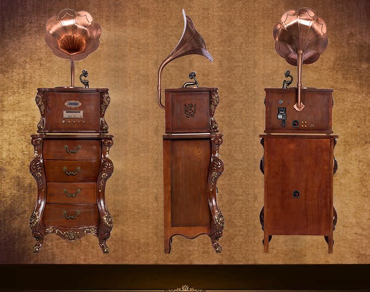 đầu đĩa than micro dd7 Máy ghi âm vinyl Mỹ sang trọng ghi âm cổ điển phòng khách gỗ rắn phòng thu âm retro máy nghe nhạc âm thanh lớn loa trang trí 	máy nghe nhạc đĩa than loa kèn