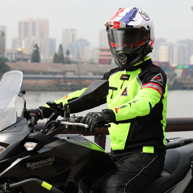 New Summer Locomotive Ride racing Locomotive Suits Male Rider Anti-Fall Protective Clothing Jacket Breathable Mesh Clothing