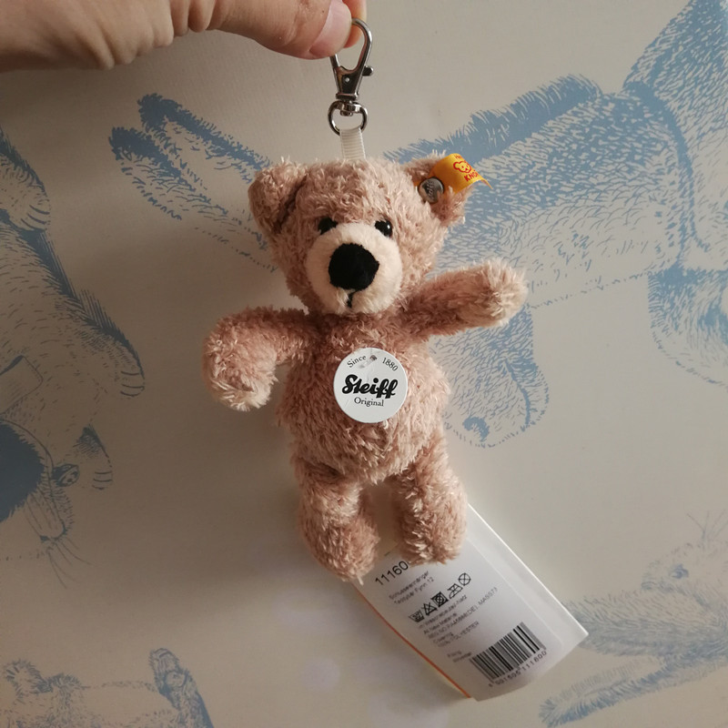 Spot Steiff German Teddy Bear Keychain 111600 Plush Car Bag Pendant Birthday Gift Fynn