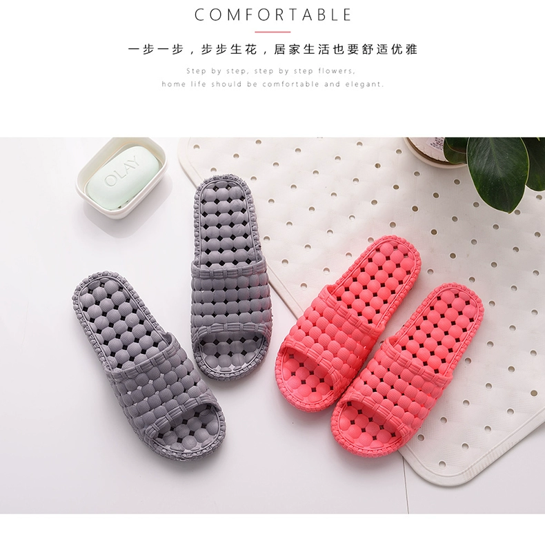 Dép nữ mùa hè nhà tắm nhà mùa hè kéo đôi tắm nam đôi dép nữ dễ thương và dép dày - Trang chủ dép đi trong nhà nam