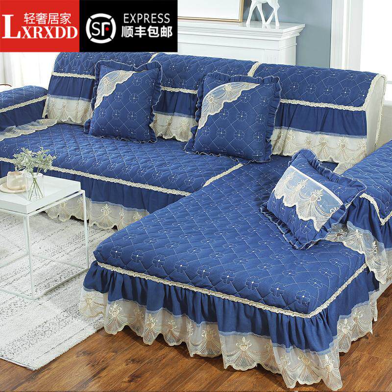 LXRXDD sofa cushion winter Nordic simple modern sofa cushion plush cushion non-slip all-inclusive universal cover