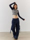 ACMEAURA American fashion brand overalls hot girl jazz dance hip-hop pants design summer thin casual pants