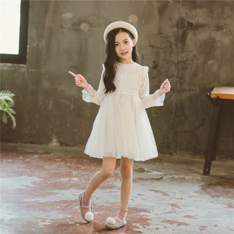 South Korean girl's autumn dress foreign dress 2022 new Korean version childlike dress nepotism princess dress