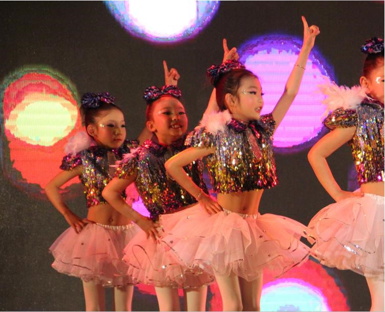 New Year's Eve Girl Performance Costume Children Dance Stage Performance Princess Dress Fluffy Skirt Modern Dance Jazz