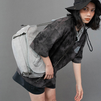 nullbag original tooling diagonal satchel day series street mailbag college students class bag zipper pure color bag