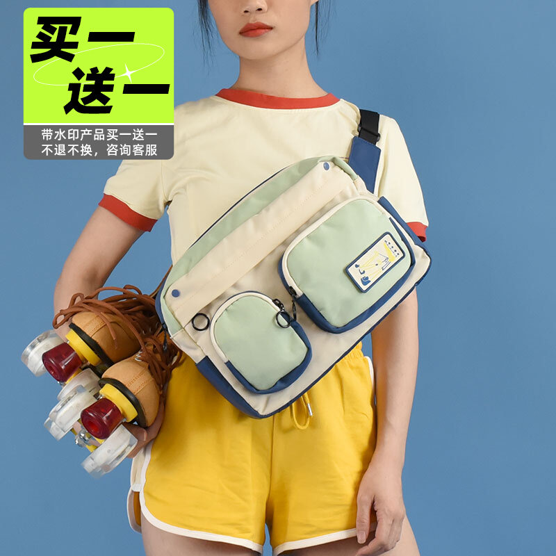 NULL bag original 2022 new roller girl theme color matching messenger bag retro roller skating messenger bag