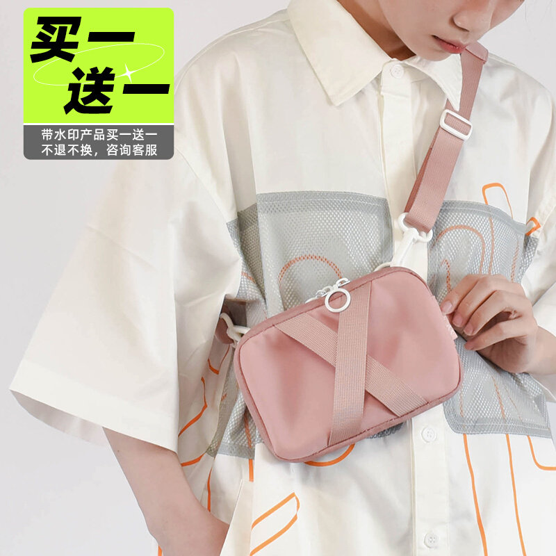 NULL BAG original messenger bag walking mobile phone bag mini 2022 new chest bag tide bag pink