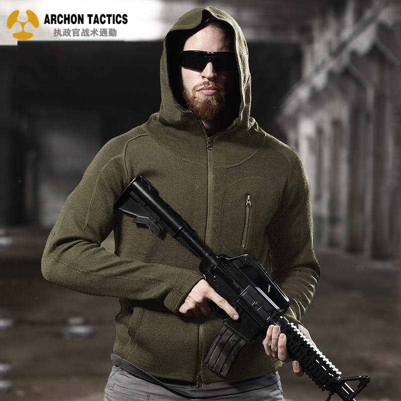 Consul tactical wool sweater hooded sweater sweater outdoor warm sweater male spring and autumn military fan training coat