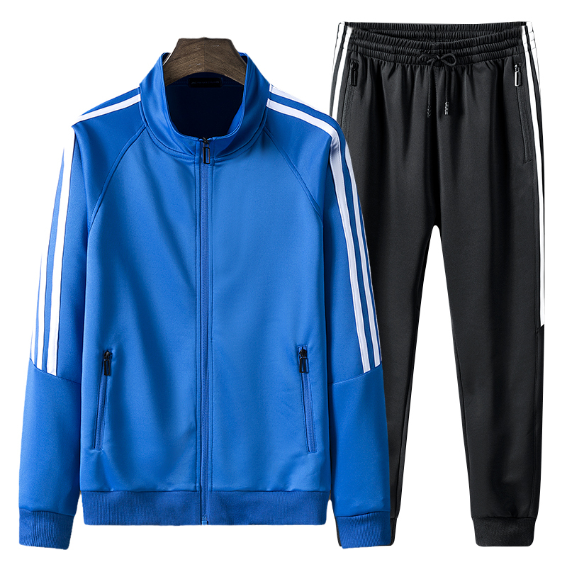 New Spring and Autumn Blue School Uniforms for Middle and High School Students, Group Uniforms, College Class Uniforms, Long-Sleeved Sports Suits for Men and Women