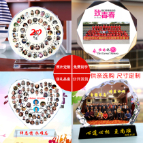 Crystal photo frame customized stage Classmate reunion souvenir school graduation season group photo soldier veteran