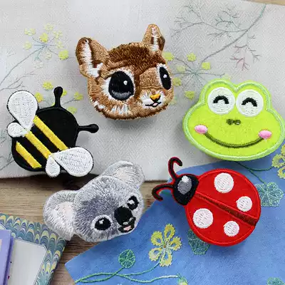 Fengxi imported from Japan, beautifully embroidered personalized clothes, decorative cloth, stickers, holes, stickers, small animals