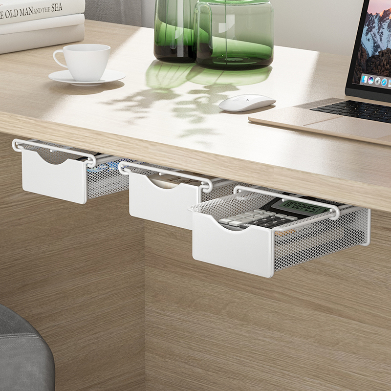 Dormitory artifact table drawer invisible desk desk desk station finishing storage box stationery rack desktop grid