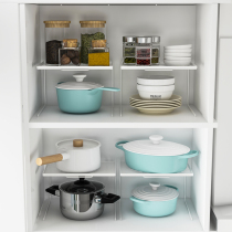 Kitchen cabinet storage sub-layer rack sub-layer rack cabinet inside shelf counter top refrigerator internal separate pot shelf